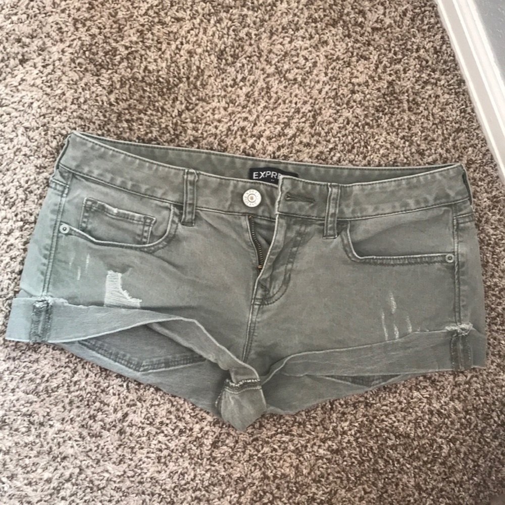 Express green shorts